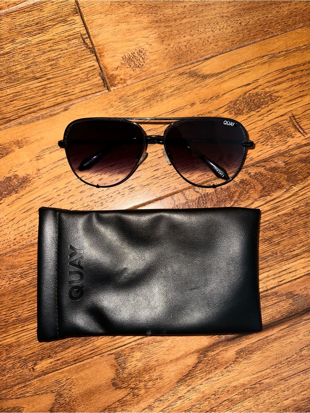 Quay Australia High Key Gradient Lens Aviator Sunglasses
